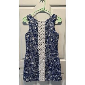 Women's Lilly Pulitzer‎ for Target Blue & White Shift Dress Size 4